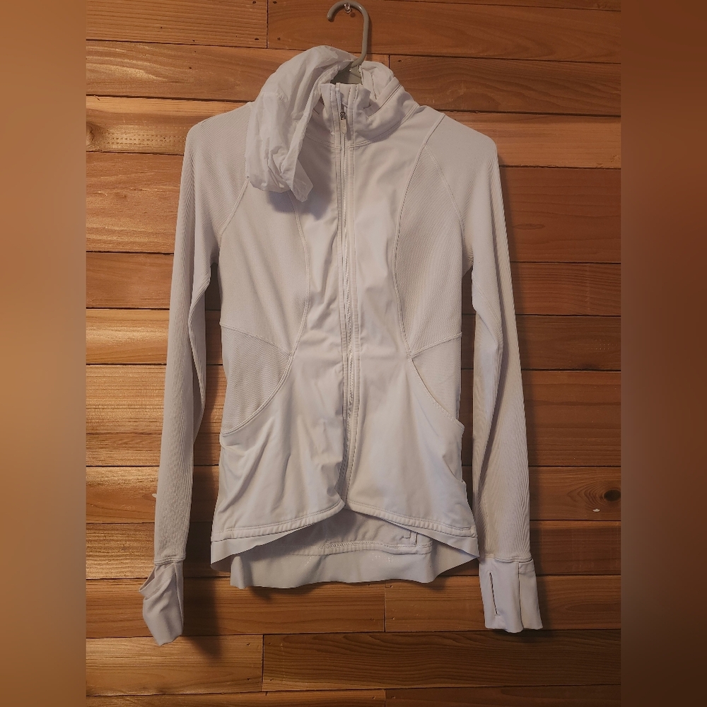 Lululemon White Women's Full-Zip Hooded Jacket Size 6